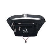 Waterfly Black Bum Bag Fanny Pack with Multi Pockets
