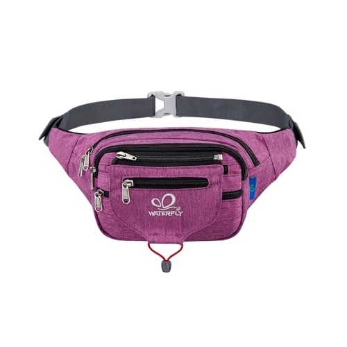 Waterfly Purple Bum Bag Fanny Pack with Multi Pockets