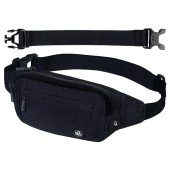 Waterfly Black S Bumbag Waist Fanny Pack with Adjustable Belt