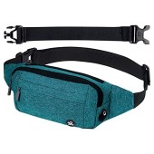 Waterfly Teal Blue Small Waist Fanny Pack with Adjustable Belt