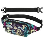 Waterfly S Blue Leaf Bumbag Waist Pack with Adjustable Belt