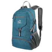 Waterfly Teal Blue Ultra Lightweight Foldable Backpack, 20L Packable Rucksack Daypack