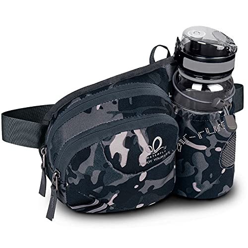 Waterfly Camouflage Grey S waist pack with bottle holder