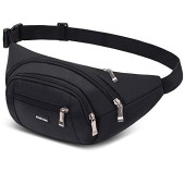 Ridirun black water-resistant waist bag
