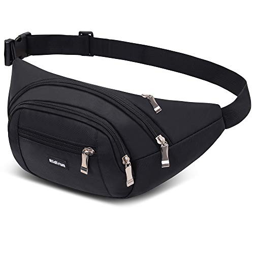 Ridirun black water-resistant waist bag