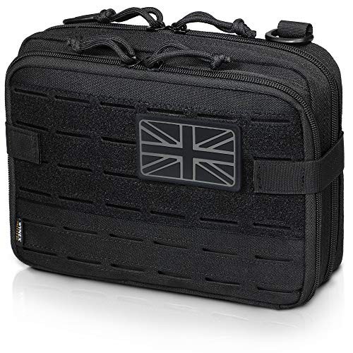 WYNEX Tactical Molle Admin Pouch, Black, M