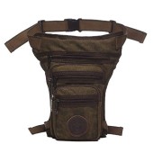 Xieben canvas thigh drop leg bag, coffee