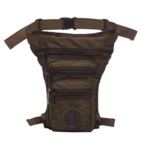 Xieben canvas thigh drop leg bag, coffee