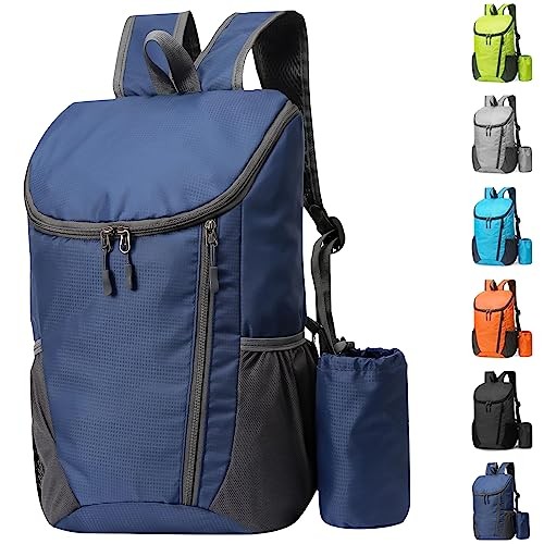 Yoolly Lightweight Foldable Backpack, Waterproof Packable Hiking Rucksack, Dark Blue