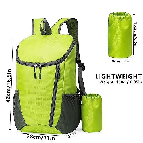 Yoolly Lightweight Foldable Waterproof Backpack, Green-1