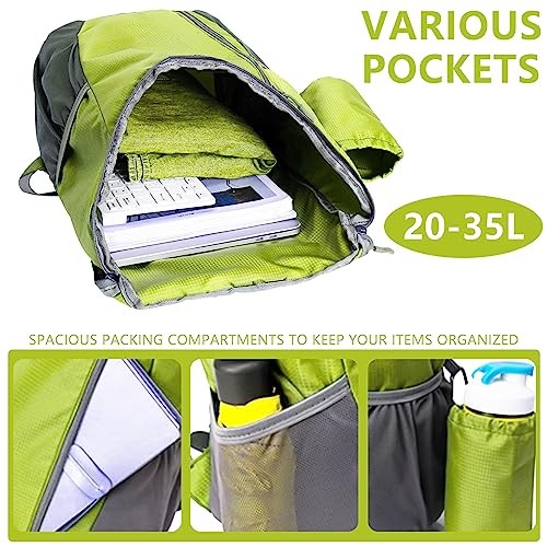 Yoolly Lightweight Foldable Waterproof Backpack, Green-3