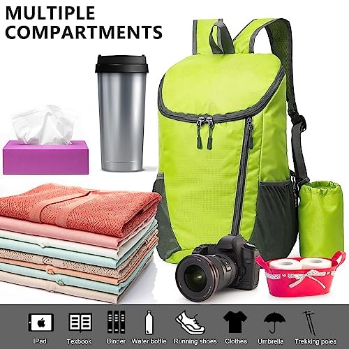 Yoolly Lightweight Foldable Waterproof Backpack, Green-5