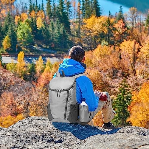 Yoolly Lightweight Foldable Waterproof Backpack, Grey-6