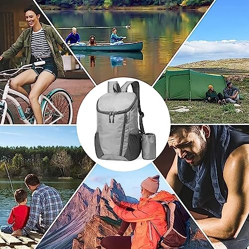 Yoolly Lightweight Foldable Waterproof Backpack, Grey-7
