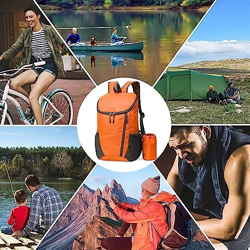 Yoolly Lightweight Foldable Waterproof Backpack, Orange-7