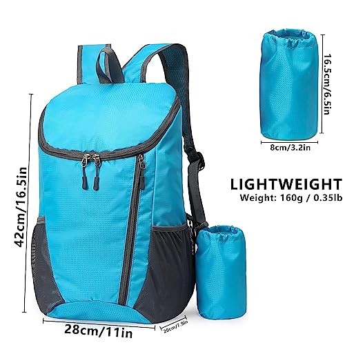 Yoolly Lightweight Foldable Waterproof Backpack, Blue-1