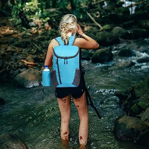 Yoolly Lightweight Foldable Waterproof Backpack, Blue-6