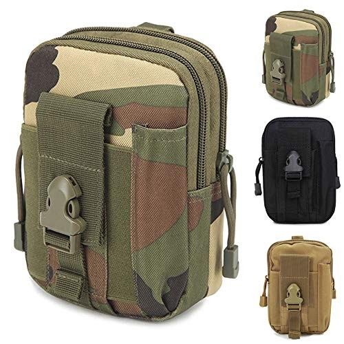 ZhaoCo Tactical Molle EDC Tool Holder Pouch with Cell Phone Holster, Camouflage