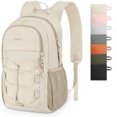 ZOMFELT Small Hiking Backpack 20L Lightweight Foldable Waterproof Rucksack, Beige, L