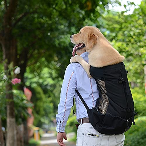 Woolala Black S Dog Carrier Bag, Drawstring Head-Out Pet Backpack-2
