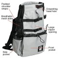 Woolala Grey S Dog Carrier Bag, Head-Out Ventilated Pet Backpack