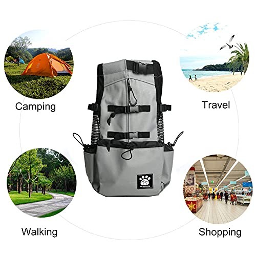 Woolala Grey S Dog Carrier Bag, Head-Out Ventilated Pet Backpack-5