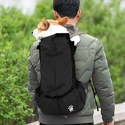 Woolala Black XL Dog Carrier Bag, Head-Out Ventilated Pet Backpack-1