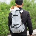 Woolala Grey M Dog Carrier Bag, Head-Out Ventilated Pet Backpack
