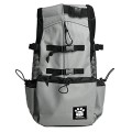 Woolala Grey L Dog Carrier Bag, Head-Out Ventilated Pet Backpack