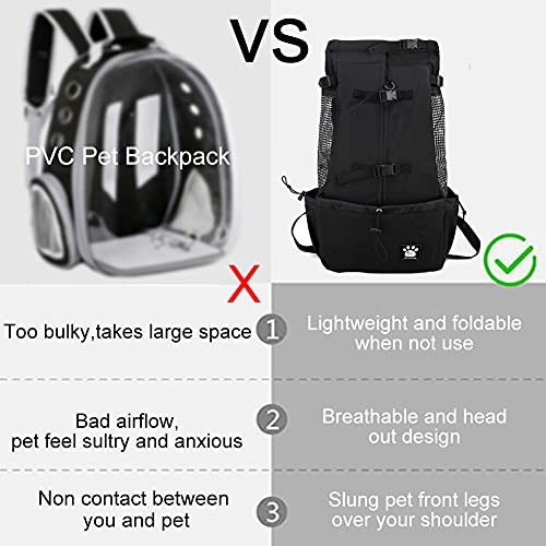 Woolala Grey L Dog Carrier Bag, Head-Out Ventilated Pet Backpack-6