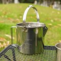 ZLWENA 1.2L Stainless Steel Camping Pot Tea Kettle