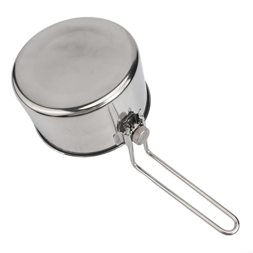 Mixabloem 1 L Stainless Steel Camping Kettle Pot with Wood Handle-7