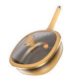 Generic 12in Titanium Alloy Non-Stick Deep Skillet with Lid, 30 x 10 cm, No Steamer
