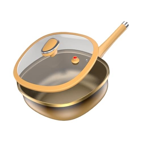 Generic 12in Titanium Alloy Non-Stick Deep Skillet with Lid, 30 x 10 cm, No Steamer-8