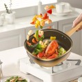 Generic 12in Titanium Alloy Non-Stick Deep Skillet Pot with Lid and Steamer