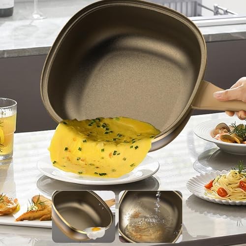 Generic 12in Titanium Alloy Non-Stick Deep Skillet Pot with Lid and Steamer-6