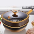 Generic 12-inch Titanium Alloy Non-Stick Deep Skillet with Lid and Steamer