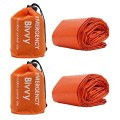 RLXMARTD 2-Pack Emergency Sleeping Bags with Storage Bags, Whistles and Metal Buckles