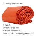 RLXMARTD 2-Pack Emergency Sleeping Bags with Storage Bags, Whistles and Metal Buckles