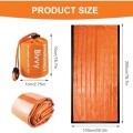 PJHAJH Emergency Sleeping Bag and Reusable Survival Blanket 2 Pack with Whistle