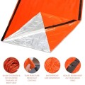 HEUIOP 9-Piece Emergency Sleeping Bag Survival Kit, Orange