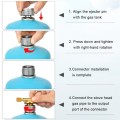 Adiwo gas tank refill adapter, aluminium alloy, Grey-z03