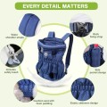 ALLSOPETS Dog Carrier Backpack for Small to Medium Dogs, Midnight Blue, M