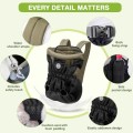 ALLSOPETS Olive Green Dog Carrier Backpack, Medium, for Small to Medium Dogs