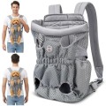 ALLSOPETS Dog Carrier Backpack for Small to Medium Dogs, Silver Gray, M