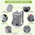 ALLSOPETS Dog Carrier Backpack for Small to Medium Dogs, Silver Gray, M