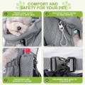 ALLSOPETS Dog Carrier Backpack for Small to Medium Dogs, Silver Gray, L