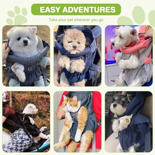 ALLSOPETS Dog Carrier Backpack for Small to Medium Dogs, Silver Gray, L-5