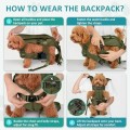 ALLSOPETS Dog Front Carrier Backpack, Army Green, Size L