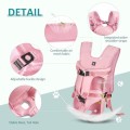 ALLSOPETS Dog Front Carrier Backpack, Pale Pink, M